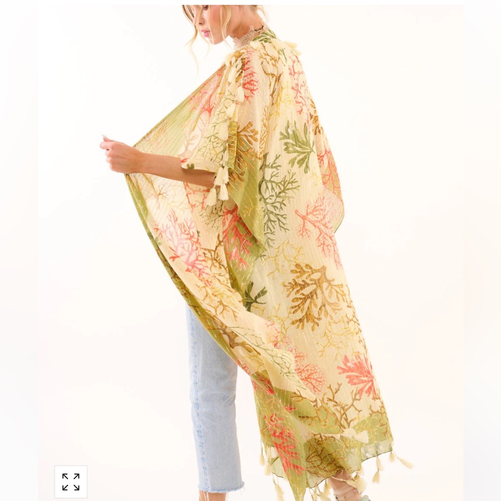 🆕 ARATTA CORAL FIELDS KIMONO - Picture 5 of 10